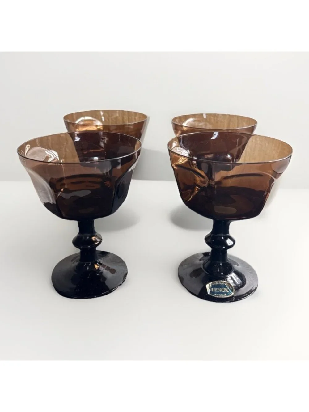 Lenox Antique Brown Champagne Glass Sherbet Bowls 5